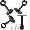 Suiwotin Closet Rod End Supports - 1-1/3 Inch U-Shaped Brackets With Screws, 4 Pack (White) - View #3