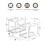 Delamu 2 Sets of 2-Tier Multi-Purpose Bathroom Under Sink Organizers and Storage, Stackable Kitchen Pantry Organization, Pull Out Medicine Cabinet Organizer with 8 Movable Dividers - Image 5