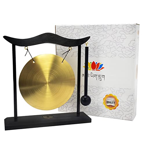 image for fengshuisale Feng Shui Brass Gong Desktop Zen Art for Fortune + Free R