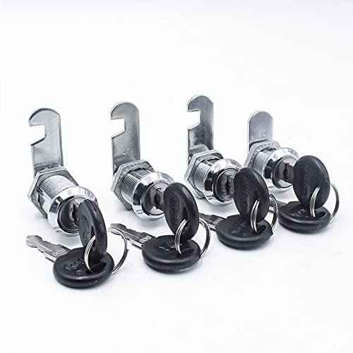 Cerradura de barril,Cerraduras cajón,2PCS Buzón cilindro leva Puerta Gabinete Cajón Armario seguridad for muebles con llaves(S 16mm)
