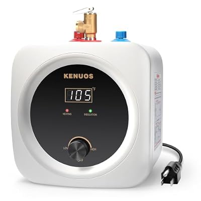 KENUOS Mini Tank Water Heater 2.5 Gallon Under Sink Hot Water Heater