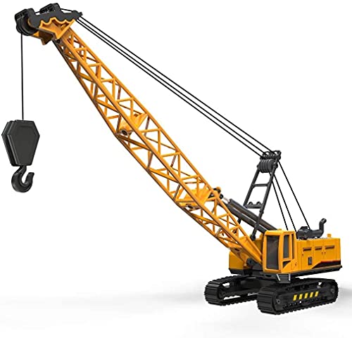 Image of Friction Powered Long Crane Toy with Tower Cable 360 Degree Rotating Crawler Crane Toy for 3+ Years Old Kids Boys Girls Building Construction Truck Pull Back Vehicles (Multicolor)