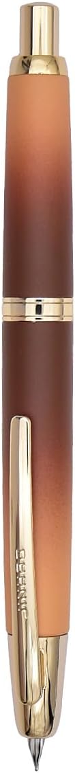 Jinhao 10 Press Fountain Pen, Retractable Metal Fountain Pen Fine Nib(0.5mm) with Ink Converter, Gradient Blue