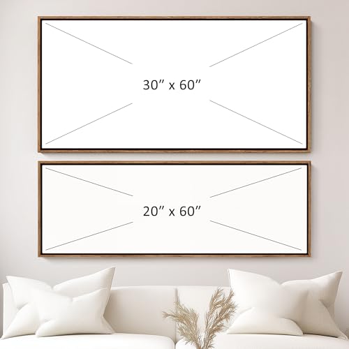 wall26 Large Framed Wall Art Canvas Print - Minimal Line Horizon Minimalist Beige Abstract Wall Decor - Contemporary Artwork for Living Room Bedroom Office - 60"x20" - Image 7