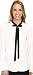 Calvin Klein Women's Long-Sleeve Blouse with Tie Collar