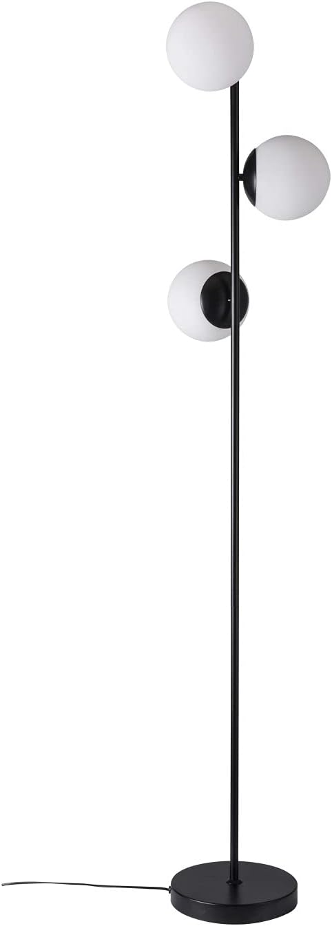 Nordlux Vloerlamp LILLY, E14, IP20, glas opaalwit, zwart