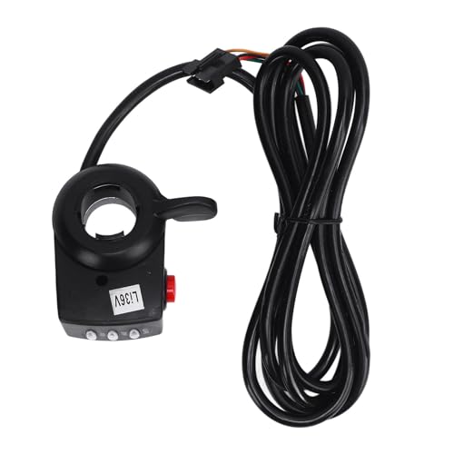 Qcwwy Acelerador de Scooter Eléctrico ABS con Panel de Visualización de Batería y Conector SM Estable para una Conexión Segura, Material de Alta Tenalidad, para Usuarios de Scooter Eléctricos