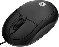 Mouse USB com Fio Bright Standard, Sensor Óptico de Alta Precisão, Design Ergonômico, Scroll Macio, Cabo 110cm, 3 Botões, Compatível com Windows 7 8 10 – Cor Preta.