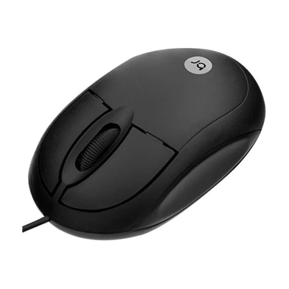 Mouse USB com Fio Bright Standard, Sensor Óptico de Alta Precisão, Design Ergonômico, Scroll Macio, Cabo 110cm, 3 Botões, Compatível com Windows 7 8 10 – Cor Preta.