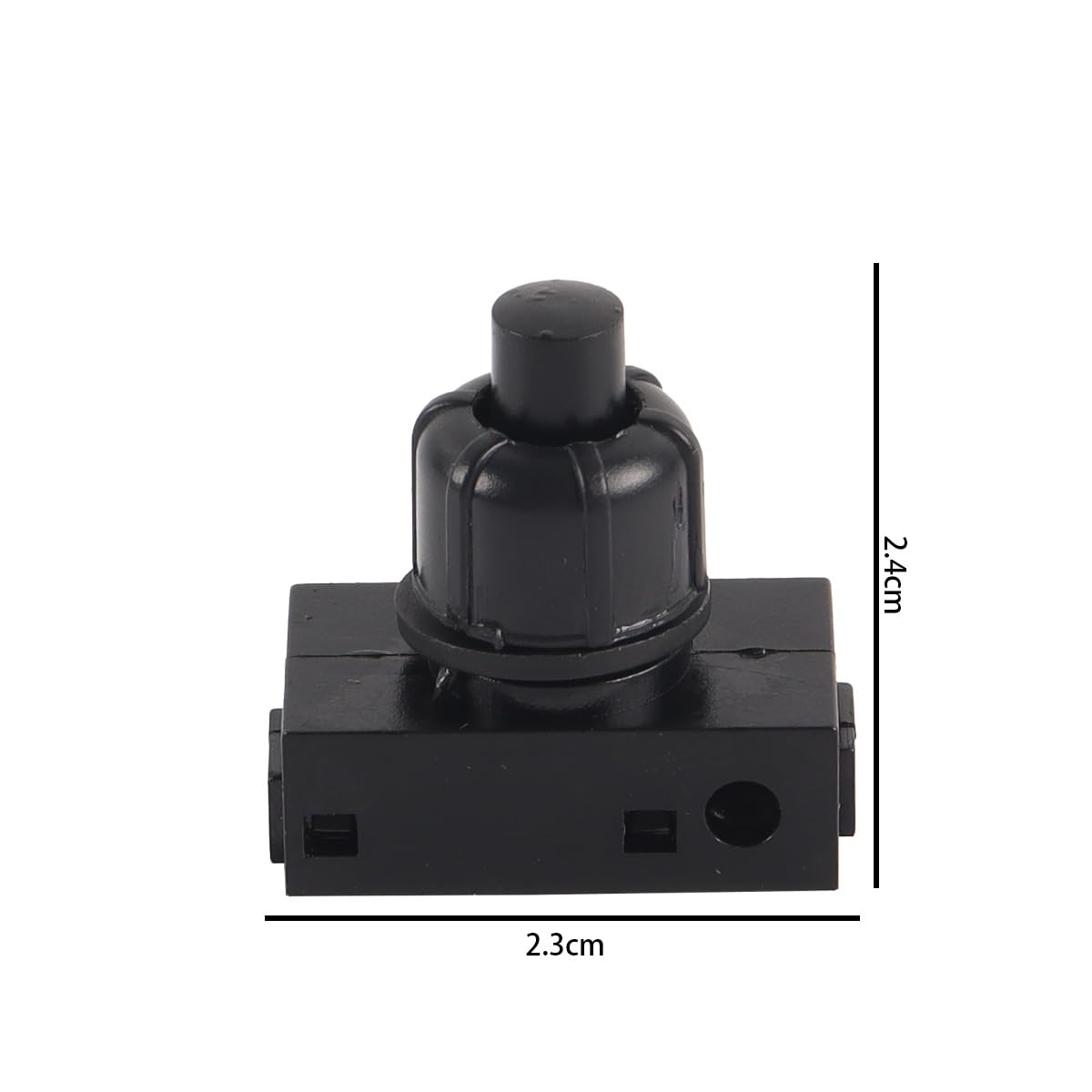 Interruttori a Pressione Neri 4 Pezzi 2A 250V per Lampade Controllo Illuminazione