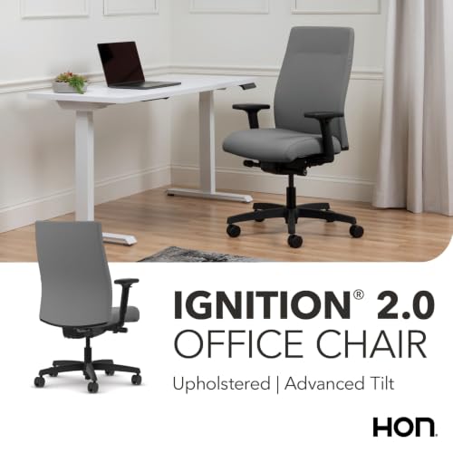 Image of HON Ignition 2.0 Ergonomic Office Chair, Lumbar Support, Desk Chair, Frost