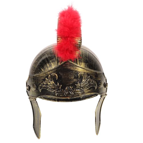 Casque romain rouge et doré pour votre prochain carnaval ou soirée déguisée médiévale