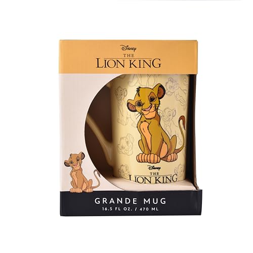 Pyramid International Disney Le Roi Lion Simba, Timon et Pumbaa, Grande tasse à cappuccino en céramique - 570 ml, taille unique