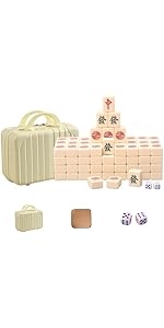 Amazon.com: VPH Extra-Large Chinese Mahjong Set, White Jade
