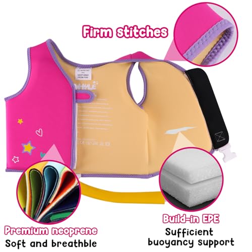 OSHYLE Kids Swim Vest with Crotch Strap - Neoprene Swim Trainer Vest for Toddlers 1-9 Years, Boys & Girls Swim Trainer with Adjustable Straps (M-Unicorn, M(3-6)) by OSHYLE - Image 4