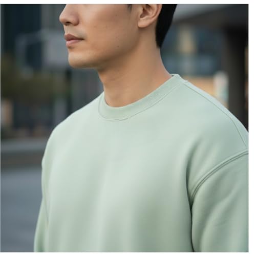 Image of Men's Crew Neck Sweatshirt, Long Sleeve, Casual Pullover, Multiple Colors Available
