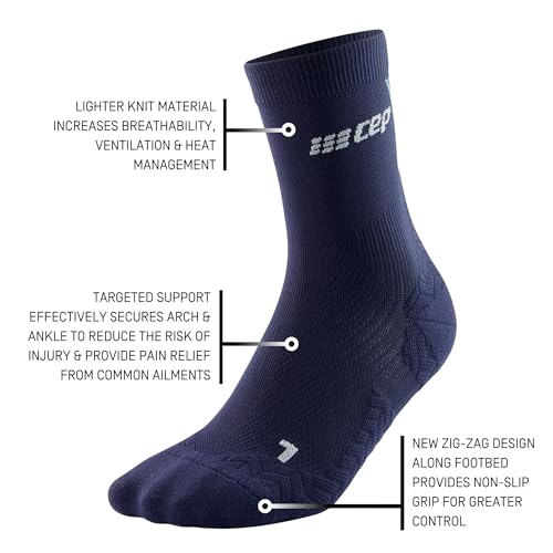 Image of CEP Ultralight Mid Cut Compression Socks (SS24), Blue /Light Blue, Women, SM