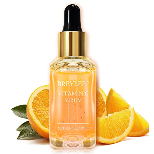 Vitamin C Serum, BREYLEE Vitamin-C Facial Serum, Moisturizing Serum Face Serum with Vitamin C, Hydrating Serum for Skin Care, Nourishing and Smoothing, 0.6 fl oz