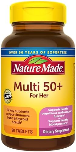 Nature Made Multivitamin For Women 50+ No Iron, Multivitamins for...