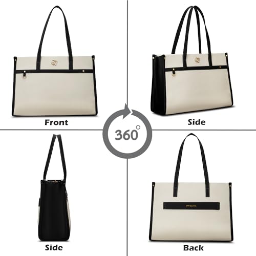 Image of Lavie Signature Women's Kentucky Colourblock Tote Laptop Bag | Tote Laptop Bag for Work | Ladies Purse | Stylish Shoulder Bag | Gift for Women