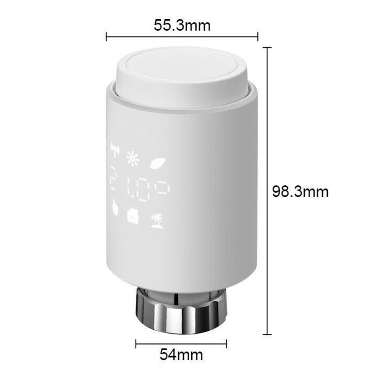 Thermostat Heizkörperthermostat Elektronisch - Smart Programmierbares WLAN Erweiterbares Heizkörperthermostatventil - Thermostat heizung Digital - Kompatibel für Google-Home und AIexa (Hub enthalten)
