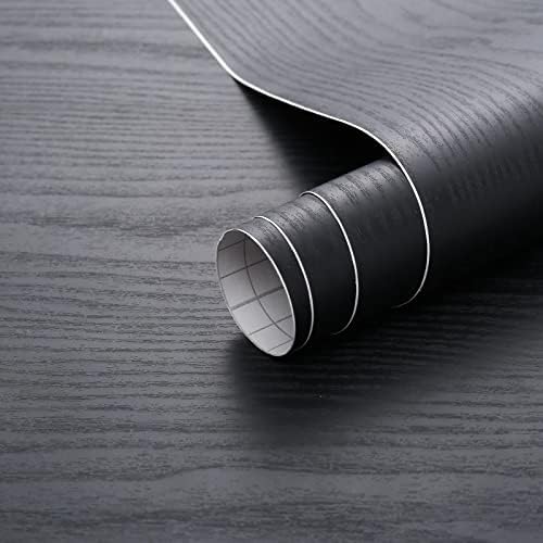 Arthome 43.5x1000CM Papel Pintado Rayas Rejilla de Madera Gris