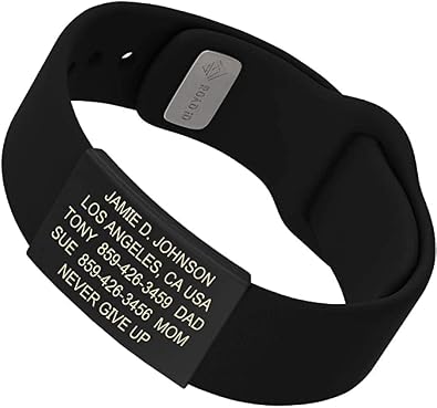 ROAD iD - Official ID Bracelet - The Wrist ID Elite - Silicone Pin-Tuck - for Athletes