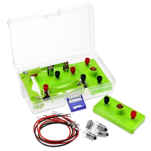 QWORK® Kit de aprendizaje de circuitos, enseñanza de circuitos en serie y paralelo, adecuado para lecciones y experimentos escolares, baterías no incluidas
