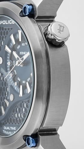 Image of Police Quartz Black Round Dial Men's Analog Watch | Silicone Strap Material | Water Resistant Watch - PLPEWGM0071803