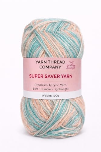 Image of 3 Ply Knitting Wool Yarn, Supersoft Hand Knitting Wool for Craft, Crochet, Amigurumi, Embroidery (Shade ab)