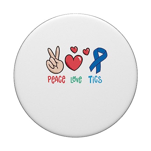 I Have Tourette Syndrome Tourette's Ribbon Tourettes PopSockets Swappable PopGrip, Black - Image 3