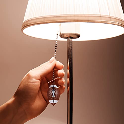 4 Pieces Ceiling Fan Pull Chain Ornament Football Sport Extension Light Pull Chains Football Pendant Lamp Light Extender Beaded Ball Pull Chain Decorative, 13.78 Inches - Thumbnail 5