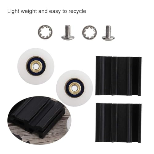 Uadme Gewächshaus Türrollen, Rollen für Schiebetüren, 22mm/0,8 Zoll Hallen Gewächshaus Tür Ersatzteile Duschtür Rollen Glasrollen Ersatz