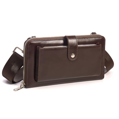 UEIRY RFID Crossbody Wallet Wristlet Purse for Women,Vegan Leather Small Clutch with Phone Pocket Multiple Credit Card Slots