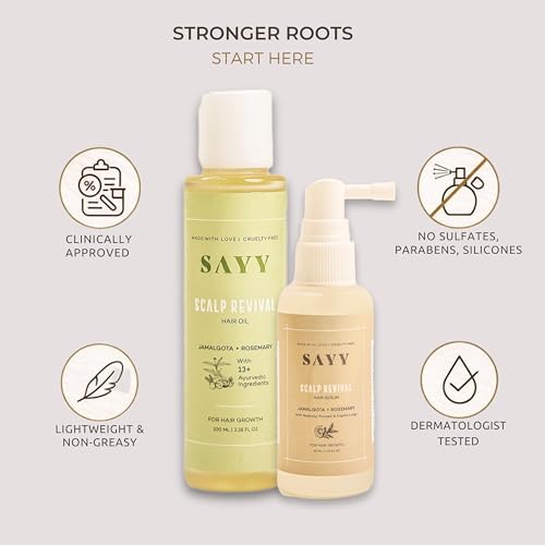 Image of SAYY Scalp Revival Hair Serum 50 ML and Rosemary Oil 100 ML Combo