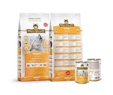 Wolfsblut Vetline Hundefutter - Skin & Coat, 12kg + 6x395g - Sparbundel, Sparpaket - inklusive Warnicks Tierfutterservice Hundesnack Goodie