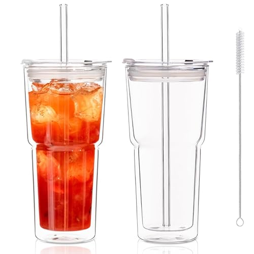 KEMORELA Glass Double Wall Tumbler