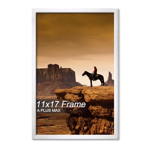 A PLUS MAX 11x17 Picture Frame White Light Weight Wall Mount