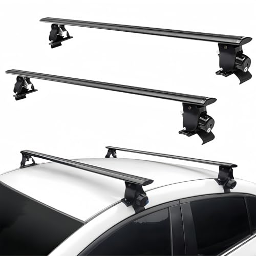 51' Universal Car Roof Rack Cross Bars, Capacity Roof Rack for Bare Roof, with 4 Kinds Clamp