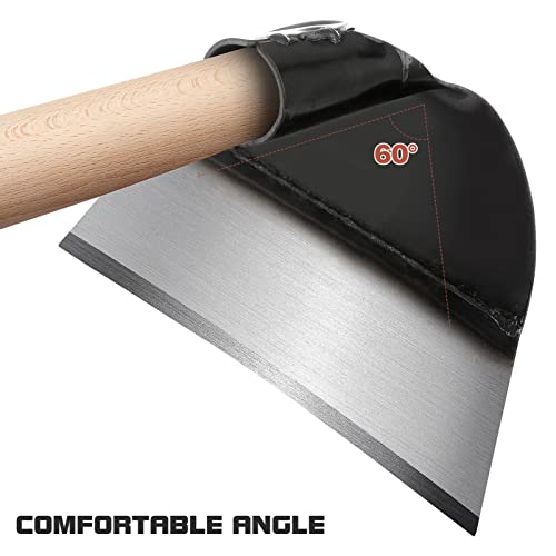 Tofficu All-Steel Garden Hoe, Heavy Duty Hoe Garden Tool Without Handle, Replaceable Sturdy Gardening Hoe Head for Weeding and Soil Loosening, Professional Garden Tool Accessory (Without Handle)