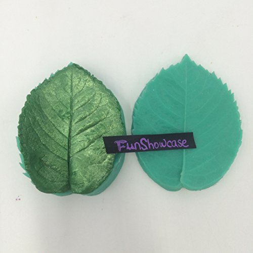 Funshowcase Sugarcraft All Purpose Rose Flower Leaf Vein Double Veiners Mold #TOP1