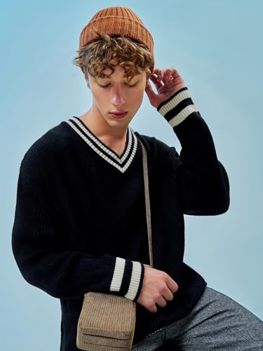 Image of Bewakoof Men's Acrylic Oversized Fit Sweater | Sweaters for Men Winter Wear