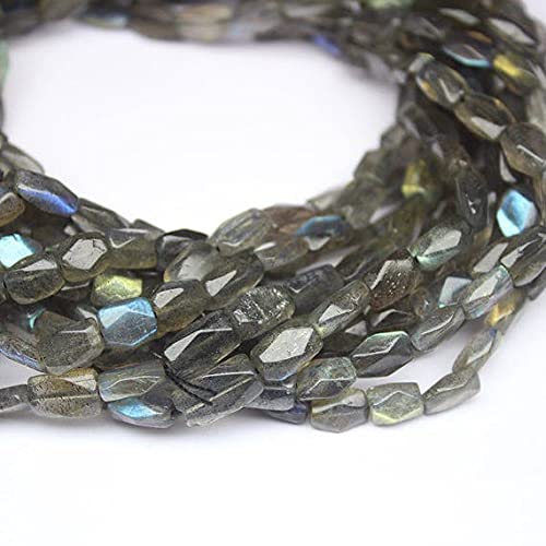 Perles de labradorite facettée de qualité supérieure pour bijoux haut de gamme