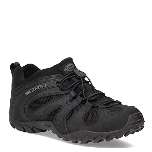 Merrell Men's Moab 3 Response Tactical Industrial Shoes, Full-Grain Leather & Mesh Upper Waterproof Work Hiking Combat Boots, Black, 7