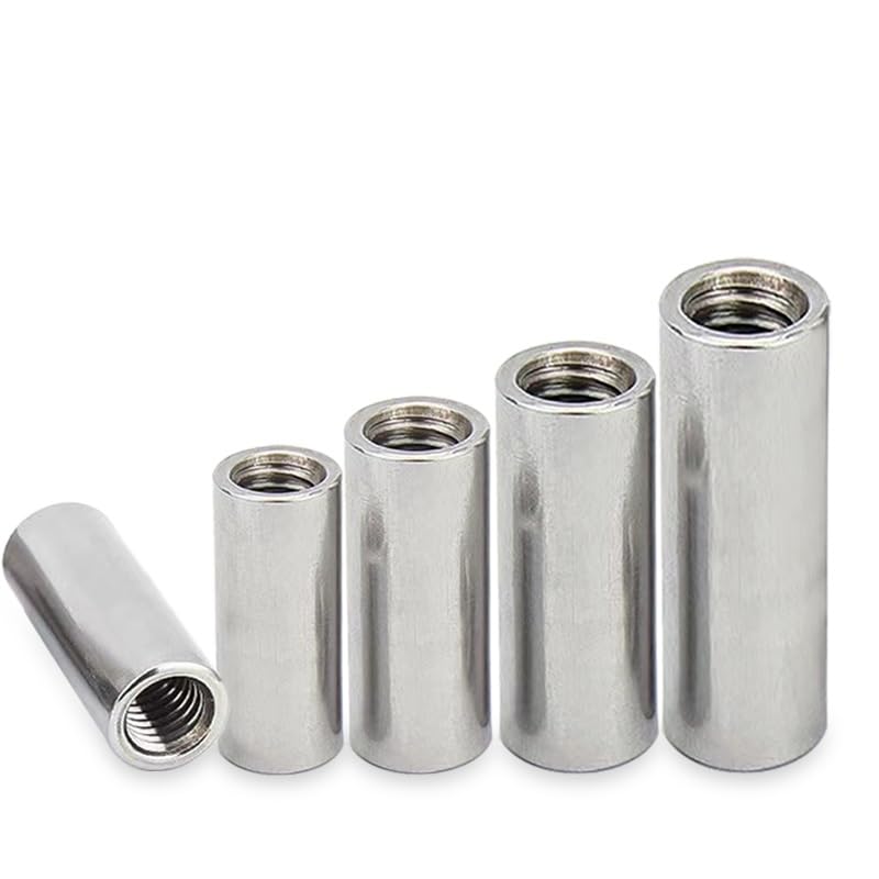 10 Stück M2 Rundverbindungsmuttern Edelstahl 304 - Kupplungsmuttern Für Gewindestangen