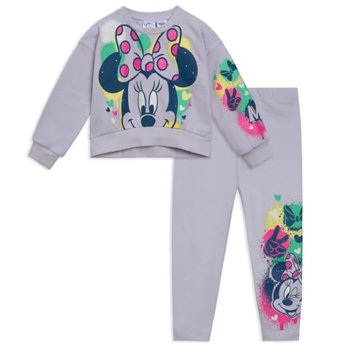 Image of Disney Girls' 2-Piece Fleece Sweatshirt and Leggings Set for Baby & Kids
