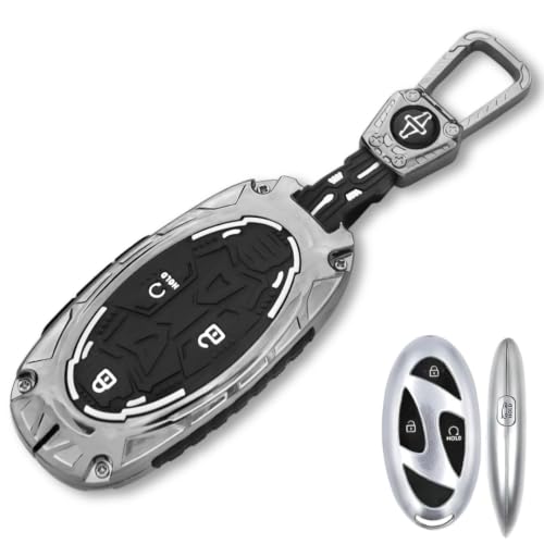 Image of KEYCEPT Metal Armor Keycover Compatible for Hyundai Venue 2026 4 Button Smart Key Cover.
