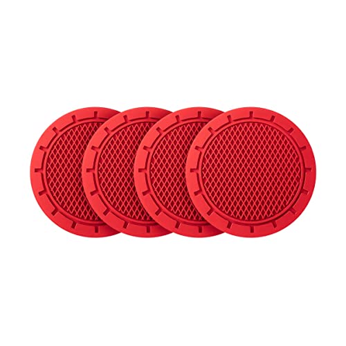 4-Pack-Car-Cup-Holder-Coaster-275-Inch-Diameter-Non-Slip-Universal-Insert-Coaster-Durable-Suitable-for-Most-Car-Interior-Car-Accessory-for-Women-and-Men-Red