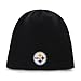 Pittsburgh Steelers Black Skull Cap - NFL Cuffless Winter Knit Toque Beanie Hat