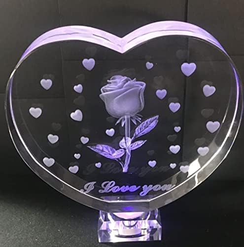 Thandaza LED Crystal Heart Lamp